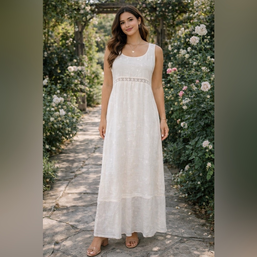 Positive Attitude Linen Maxi Dress